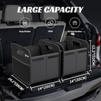 Sposuit Trunk Organizer for Car - Collapsible Split Trunk Storage with Reinforced Handles, SUV Trunk Organizers for Grocery