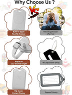 Luggage Tags Built-in Anti-Loss Tracker, Luxury Leather Luggage Tags for Suitcase, Travel Bags, Backpacks, Travel Organizer f