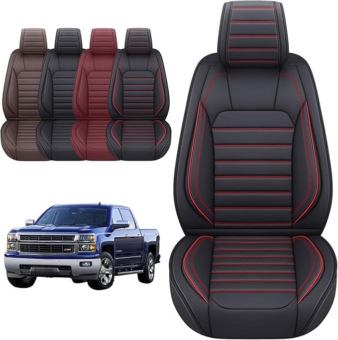 YIERTAI Chevy Silverado Seat Covers Compatible with GMC Sierra fit 2007-2025 2026 1500/2500/3500HD Trail Boss Z71 Crew Double