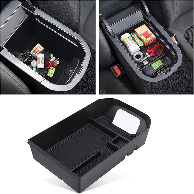 Upgraded Center Console Organizer Compatible with Toyota RAV4 2025 2024 2023 2022 2021 2020 2019 Interior Accessories, Gear Shift Storage Tray Drivers Side Cubby Drawer Storage Box - 3pcs