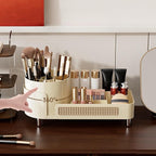 Booklov Roating Makeup Caddy Organizer for Vanity, Large Capacity Cosmetic Display Case, Clear Acrylic Countertop Beauty Stor