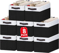 Criusia 8 Pack Large Storage Baskets for Room Organization, Multi-Purpose Bins for Closet, Shelves, Kitchen, Office, Decorati