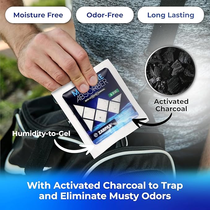 Moisture Absorber Sachets Activated Charcoal 1.4 oz/40g - Remove Excess Moisture In Air - Desiccant Dehumidifier for Closet,