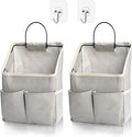 2 Pack Wall Hanging Storage Bag,Wall Hanging Organizer with Pockets, Hanging storage basket for Dormitory Bathroom Bedroom (G