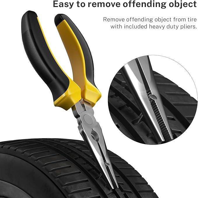 AUTOWN Flat Tire Repair Kit with Plugs 31 Pcs for Car, Motorcycle, ATV, Jeep, Truck, Tractor Flat Tire Puncture Repair