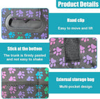 Car Trunk Organizer, Collapsible Multi-Compartment Auto Storage Box with 4 Pockets, Waterproof Oxford Fabric Car Trunk Container