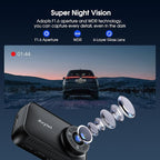 Avylet 4K/2.5K+1080P Dash Cam Front and Rear, 5G WiFi APP Dash Camera for Cars with 64GB Card, ADAS Lane Assist, 2.7”IPS Scre