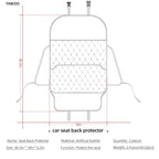 Seat Back Protector + Large Capacity Pocket Storage Organizer,Preventing The Impact of Children Stepping on The Seat Backrest (Style A-Black)