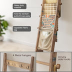 REFGY 5-Tier Blanket Ladder Shelf, 5.3FT (63'') Wall Leaning Blanket Ladders for Living Room Bedroom, Decorative Quilt Rack w
