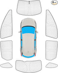KMF 8pcs Thicken Sun Shades for Cadillac XT5 Accessories 2017-2025, Full Car Window Covers Sunshade for Windshield Side Rear, UV Block and Blackout Privacy for Camping Outdoor