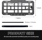 Car Rigid MOLLE Panel, Sun Visor Panel Holster Tactical Gear Holder MOLLE EDC Organizer, Rigid Panel Frame Modular Storage Pouch for Auto Visor, Car Accessories