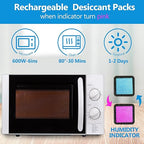 10 Packs 200g Rechargeable Silica Gel Desiccant Moisture Absorbing Bag for Storage Bin Indicating Silica Gel Desiccant