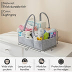 PUTSKA Baby Diaper Caddy Organizer Nursery Basket Set Baby Basket Gift Registry Baby Shower List Baby Must Haves Essentials N