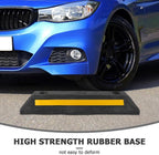 Parking Stopper for Garage Car Wheel Stopper Compact Design for Driveway and Truck Parking - Texture for Maximum Stability for Schools and Malls