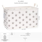 Sea Team Collapsible Canvas Fabric Storage Basket with Handles, Rectangle Waterproof Storage Bin, Box, Cube, Foldable Shelf B