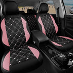 Road Comforts Seat Covers, Premium Leather Car Seat Covers Full Set for Women Girls,Airbag Compatible, Automotive Seat Covers