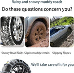 Quick Fit Automotive Snow Chains for Emergency Use Easy Installation Without Tools for Cars Minivans and Small SUVs silver 75