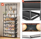 Shoe Rack 7 Tier Shoe Organizer Storage 21-28 Pairs Closet Shoes Rack for Front Door Entrance Shoe Rack Organizer with Hooks 