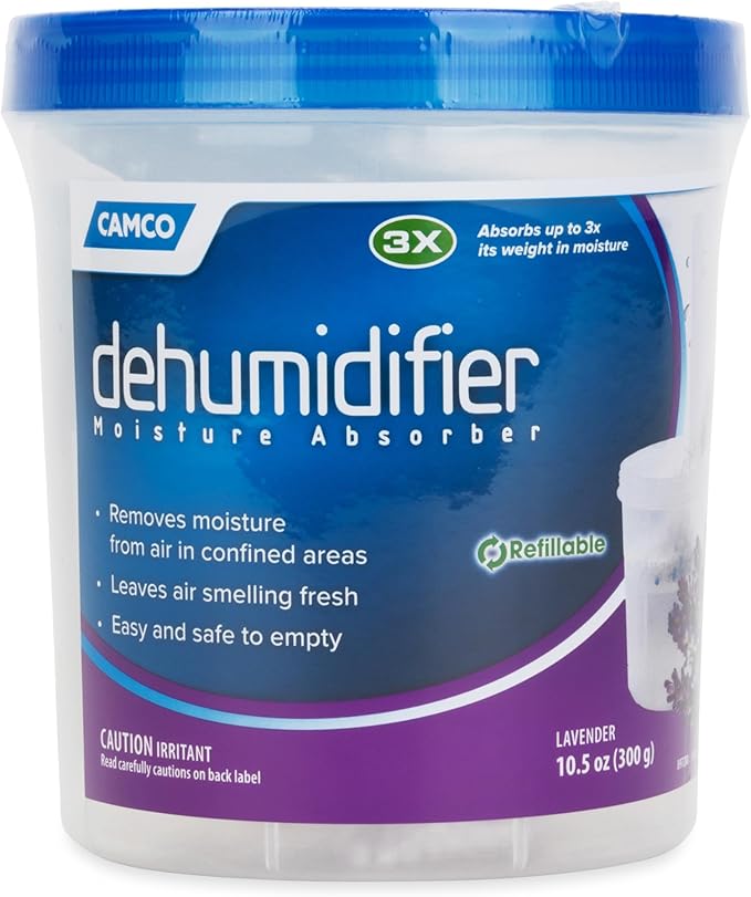 Camco Dehumidifier Moisture Absorber - Absorbs Up to 3x Its Weight in Water, Reduces Moisture and Humidity in Offices,