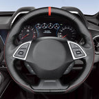 MEWANT Hand Sewn 3D Style Steering Wheel Cover Wrap for Chevrolet Camaro 2017-2022 Steering Wheel Accessories for Chevrolet Camaro 2017-2022
