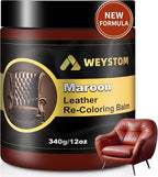 Leather Recoloring Balm, 12oz Large Size Leather Dye, Color Restorer, Scratch Repair, Furniture & Couch Restorer Kit, Repair 