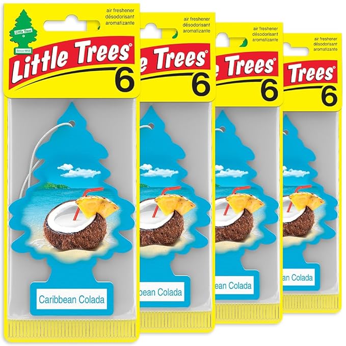 LITTLE TREES Car Air Freshener | Hanging Tree Provides Long Lasting Scent for Auto and Home | 24 Air Fresheners |Caribbean Co