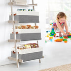 3 Pack Large Capacity Storage Bins Closet Organizer for Shelves, Fabric Closet Storage Baskets Boxes with Leather Handles for