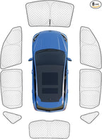 KMF 8pcs Thicken Sun Shades for Ford Escape 2020-2025 2026 Accessories,Full Car Window Covers Sunshade for Windshield Side Rear, Sun Visor UV Block and Blackout Privacy for Camping