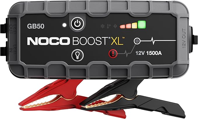 NOCO Boost GB50: 1500A UltraSafe Jump Starter - 12V Lithium Battery Booster Pack Portable Jump Box Power Bank & Jumper