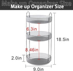 shuang qing Rotating Makeup Organizer for Vanity, Large Capacity Skincare Perfume Storage, Bathroom Counter Organizer, 360 Sp