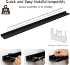 Floating Picture Ledge Shelves for Wall Set of 2, 84 Inches Picture Ledge Shelf with Long Large Nursery Book Shelf for Toys S