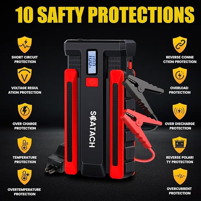 Scatach 4000A Car Battery Jump Starter, 12V Jump Starter Battery Pack (up to 10.0L Gasoline and 8.0L Diesel Engine),