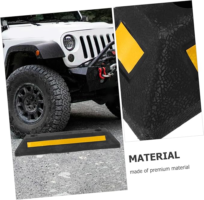 PartyKindom Rubber Parking Stopper Garage Parking Aid for Vehicles Compact Design for Easy Installation for Schools Malls