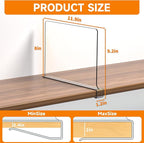 Clear Acrylic Shelf Dividers for Closet Organization - 6 Pack Closet Shelf Divider for Sweatshirt,Towel,Bag,Purse,Clothing,Sw