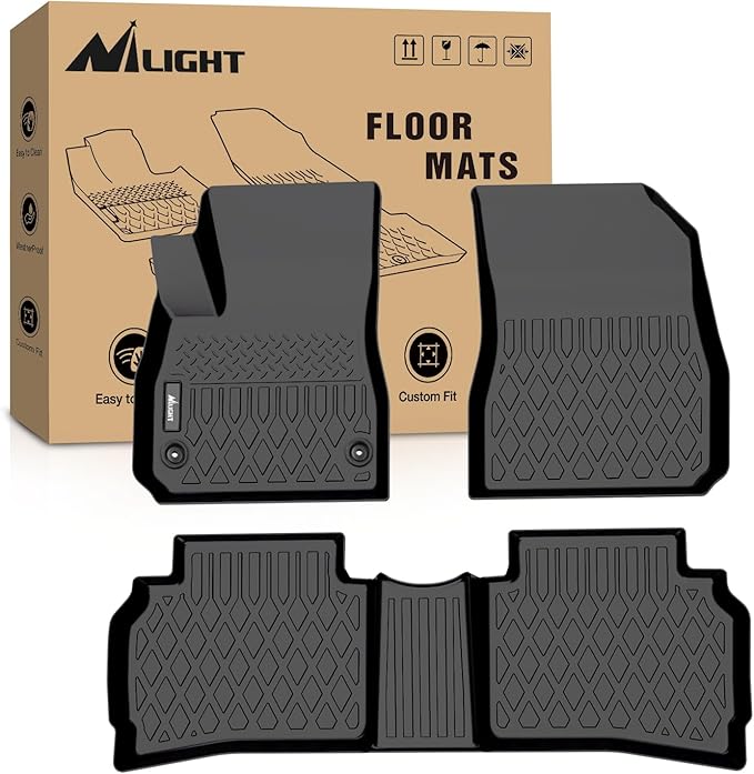 Nilight TPE Floor Mats for Chevy Malibu 2016 2017 2018 2019 2020 2021 2022 2023 2024 2025,All Weather Custom Fit Heavy Duty Floor Liners