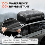 Asinking Car Rooftop Cargo Carrier Bag - 100% Waterproof Heavy Duty Car Roof Luggage Carrier 21 Cubic Feet, Fits All Vehicles with/Without Roof Rack - Easy Install & Triply Reinforced for Secure Use