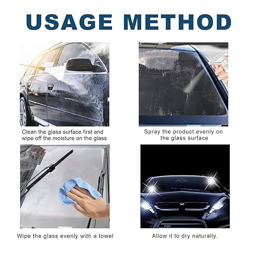 60ml Anti Fog Spray for Windshield, 1/2/3/5 Car Glass Waterproof Coating Agent, Auto Rain Agent Spray, Anti Fog Rain Preventi