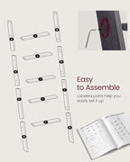 VASAGLE Blanket Ladder Decorative Farmhouse for The Living Room, 5-Tier Ladder Shelf, Ladder Rack for Storage and Decor, Mist