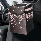 Car Trash Can – Multi-Purpose, Lightweight and Portable with Durable Water-Resistant Coating, No Installation Required, Practical and Ample Capacity, Variety of Colors.Pink Falling Petals
