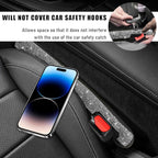 2PCS Bling Car Seat Gap Filler, Sparkling Rhinestone Side Seat Gap Blocker Stop Things from Dropping, Soft Foam Car Truck Filler Blocker Fill The Gaps Between Seats and Console (White)