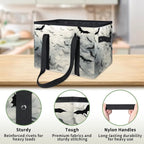 Reusable Grocery Bags Heavy Duty Shopping Bags Foldable Large Tote Bags with Long Handles & Hard Bottom
