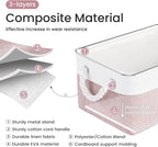Storage Baskets for Shelves 13.8x9.8x6.7 Inch, Foldable Fabric Storage Bins with Handles, Small Storage Baskets for Organizin