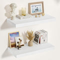 Vivelove White Floating Shelves Over Toilet 12 Inches Deep, 16x12 Floating Shelves for Wall with Invisible Brackets, Room She