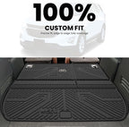 LASFIT Trunk Mat with Backrest Mat for Chevrolet Chevy Traverse 2009-2017/Buick Enclave 2008-2017, All Weather TPE Custom Fit Cargo Mat Trunk Liner with Backrest Mat, Black