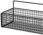 Multifunctional Iron Wire Wall Hanging Storage Basket, Portable Metal Mesh Bin for Kitchen and Bathroom, Vintage Wall Mount F