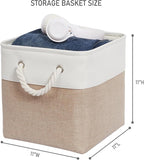 11 x 11 Inch Storage Cubes, 6 Pack Large Collapsible Fabric Storage Bin with Ropes, Foldable Storage Cubes for Home, Office,C