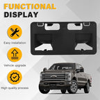 Lower Front License Tag Plate Bracket Compatible with Ford F250 F350 F450 F550 Super Duty 2023 2024 2025 2026, Black Bumper W