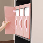 DIMJ Bed Sheet Organizers and Storage 8 Pack, Pink Foldable Sheet Organizer for Linen Closet, Bedding Folder Storage Box with