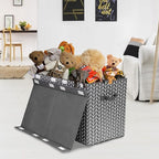Mayniu Large Toy Box Chest Storage Bins with Lid, Toys Organizers Storage Boxes Basket with Sturdy Handles for Boys, Girls, L