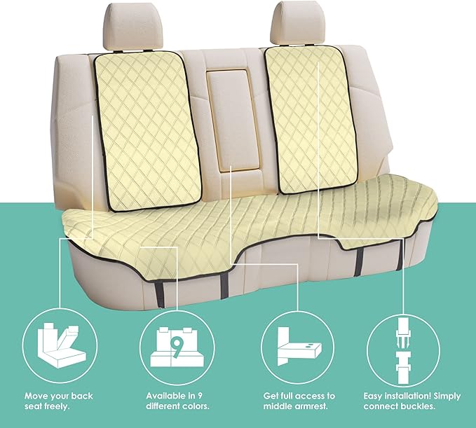 FH Group Car Seat Cushion Neosupreme Automotive Seat Cushions - Universal Fit, Rear Car Seat Cushion, Car Seat Cushions With 